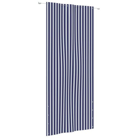 Балконски параван, синьо и бяло, 120x240 см, оксфорд плат