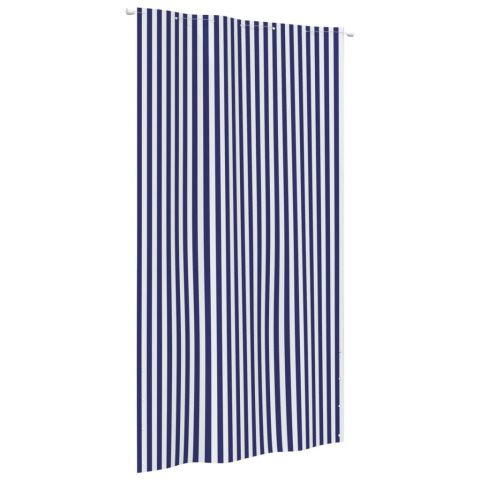 Балконски параван, синьо и бяло, 140x240 см, оксфорд плат