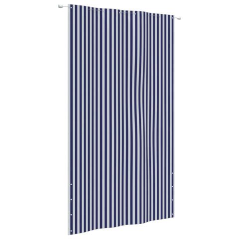 Балконски параван, синьо и бяло, 160x240 см, оксфорд плат