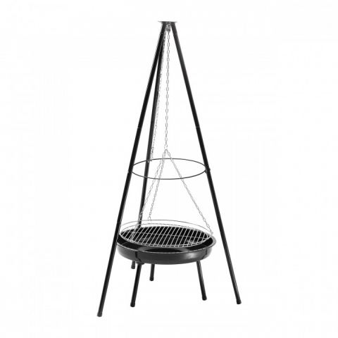 Градинско огнище с решетка, на статив