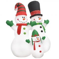 Коледни надуваеми снежни човеци Santa Family LED IP44 240 см