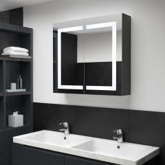 LED шкаф с огледало за баня Salas, 80x12,2x68 см