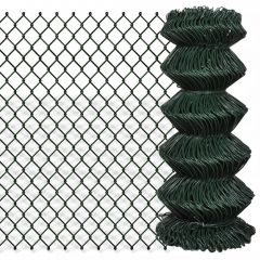 Плетена оградна мрежа поцинкована стомана 15x2 м сребриста