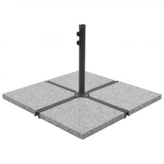 Тежести за стойка за чадър 4 бр черни бетон квадратни 48 кг
