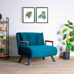 1-местен диван-легло Sando Single – Петролно зелено