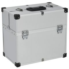 Куфар за инструменти 38x22,5x34 см сребрист алуминий