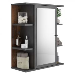 FMD Огледален шкаф за баня, матера, тъмно стар стил