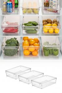 Комплект органайзери за хладилник (3 части) 729 Прозрачен