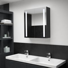 LED шкаф с огледало за баня, 62x14x60 см