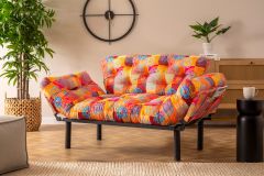 2-местен диван-легло Nitta - пачуърк многоцветен