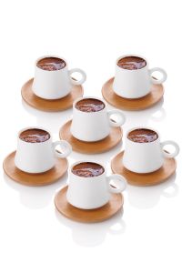 Комплект чаши за кафе (12 части) BLS-BFT01 Многоцветен