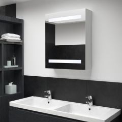 LED шкаф с огледало за баня, 50x13,5x60 см