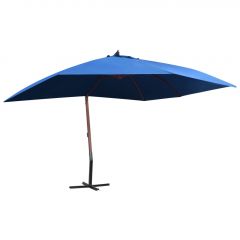 Окачен чадър с дървен прът