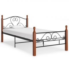 Рамка за легло Julian, черна, метал, 90x200 см