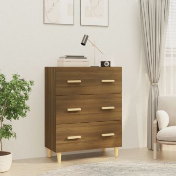 Сайдборд Mendez, Кафяв дъб, 70x34x90 см, инженерно дърво