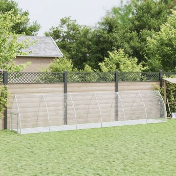 Клетка за зайци сребриста 300x105x120 см поцинкована стомана