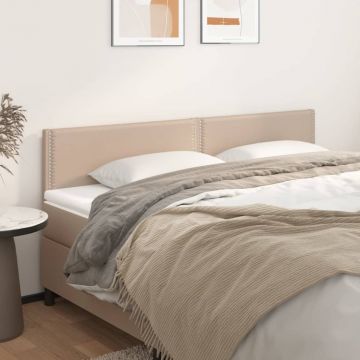Горни табли 2 бр капучино 90x5x78/88 см изкуствена кожа Mcknight
