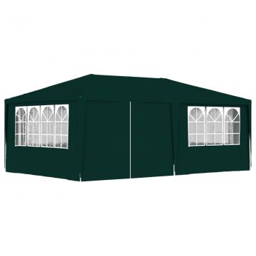 Професионална парти шатра със стени 4x6 м зелена 90 г/м²