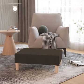 Табуретка Snyder, тъмнокафява, 78x56x32 см, текстил