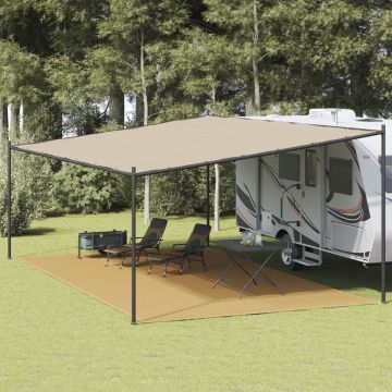 Килим за палатка, пясъчно, 400x600 см, HDPE