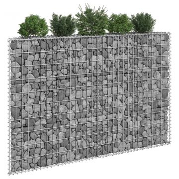 Габион повдигната леха трапец поцинкована стомана 150x20x100 см