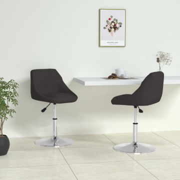 Трапезни столове Ritter, 2 бр, черни, изкуствена кожа
