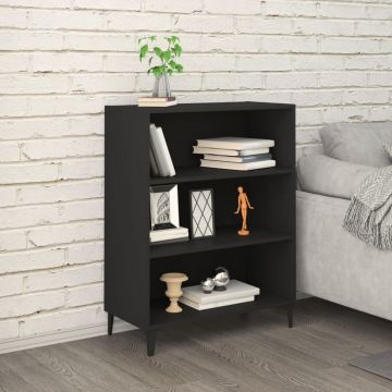 Сайдборд Burton, черен, 69,5x32,5x90 см, инженерно дърво