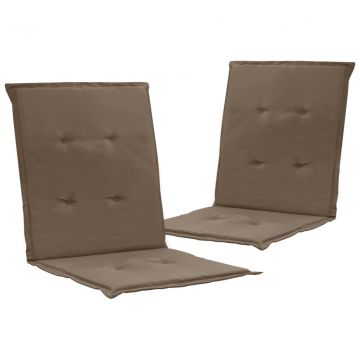 Възглавници за градински столове, 2 бр, таупе, 100x50x3 см