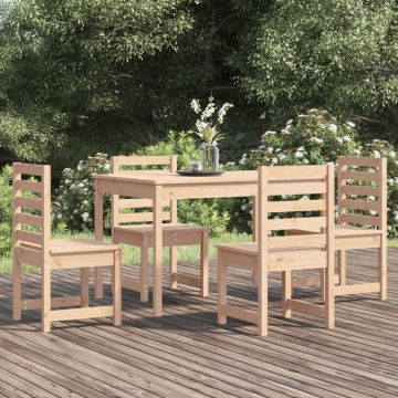 Градински трапезен комплект от 5 части Lilian, масивен бор
