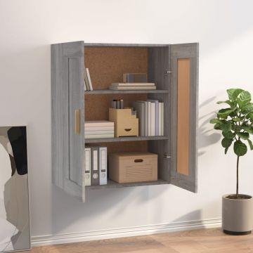 Стенен шкаф, Сив сонома, 69,5x32,5x90 см, инженерно дърво