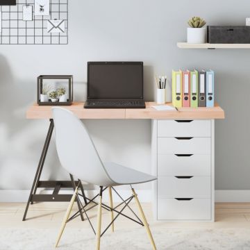 Плот за маса, 120x60x(2-6) см, необработен масивен дъб