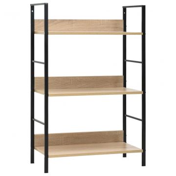 Етажерка за книги с 3 рафта Weiss, дъб, 60x27,6x90,5 см, ПДЧ
