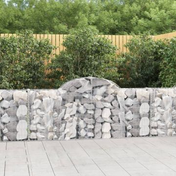 Габионни кошници арка 6 бр 200x30x80/100 см поцинковано желязо