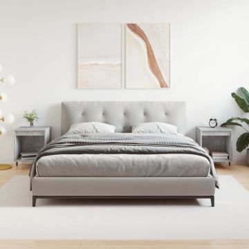 Нощни шкафчета 2 бр бетонно сив 40x35x50 см инженерна дървесина