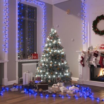 Компактен LED стринг с 1000 LED синьо 25 м PVC