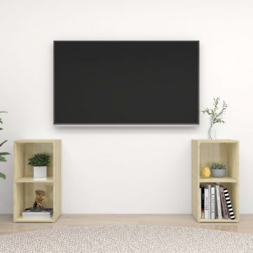 ТВ шкафове Davie, 2 бр, дъб сонома, 72x35x36,5 см, инженерно дърво