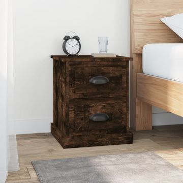 Нощни шкафчета 2 бр опушен дъб 39x39x47,5 см инженерно дърво