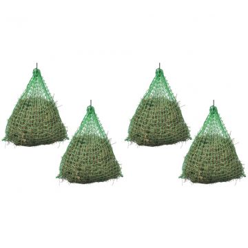 Мрежи за сено, 4 бр, кръгли, 0,75x0,5 м, PP