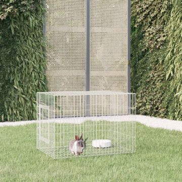 Клетка за зайци, 78x54x54 см, поцинковано желязо