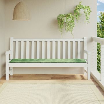 Възглавница за градинска пейка десен на листа 200x50x3 см плат Kendall