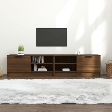 ТВ шкафове 2 бр Кафяв дъб 80x35x36,5 см инженерно дърво