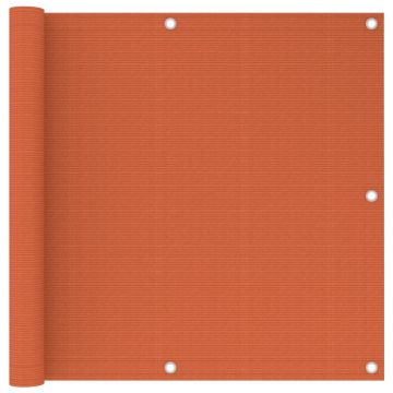 Балконски параван, оранжев, 90x500 см, HDPE