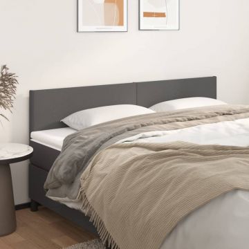 Горни табли за легло 2 бр сиви 90x5x78/88 см Max, изкуствена кожа