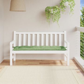 Възглавница за градинска пейка с листа 150x50x7 см оксфорд плат Lyon