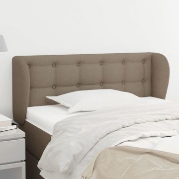 Горна табла за легло с уши Stafford, таупе, 93x23x78/88 см, плат