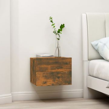 Нощни шкафчета 2 бр опушен дъб 40x30x30 см инженерно дърво