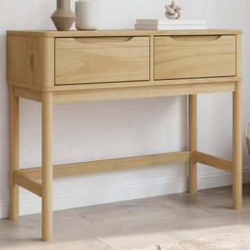 Конзолна маса FLORO восъчнокафява 89,5x36,5x73 см бор масив