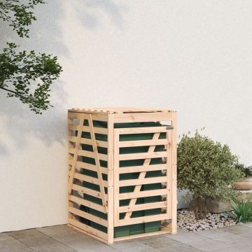 Контейнер за съхранение на кош 84x90x128,5 см дърво бор масив