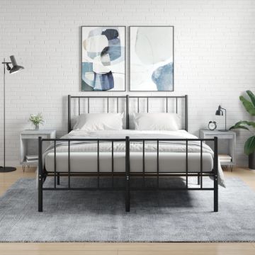 Нощни шкафчета 2 бр бетонно сив 40x35x50 см инженерна дървесина