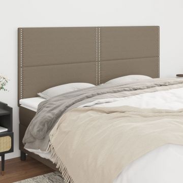 Горни табли за легло Kendall, 4 бр, таупе, 100x5x78/88 см, плат